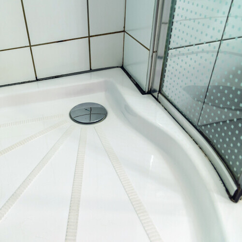 Shower cabin in the bathroom close up shoot